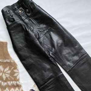 Genuine leather trousers